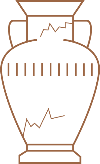 icône d'archéologie- vase cassé